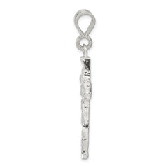 Sterling Silver 925 Cross Pendant with Polished Anti-Tarnish Finish