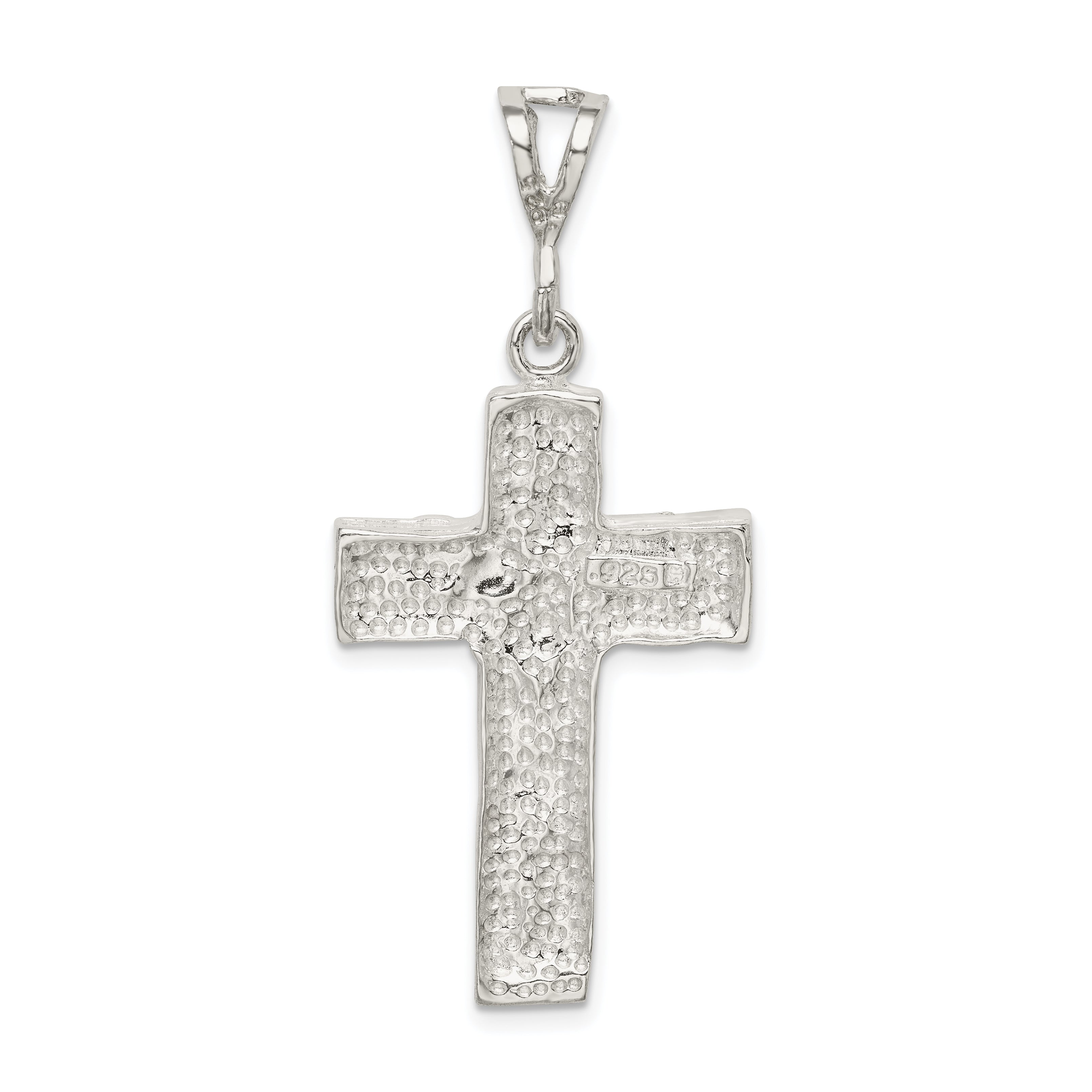 Sterling Silver 925 Cross Pendant with Polished Anti-Tarnish Finish