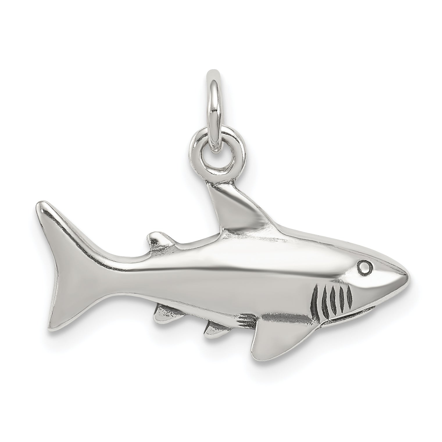 Sterling Silver Antique Shark Charm Main image