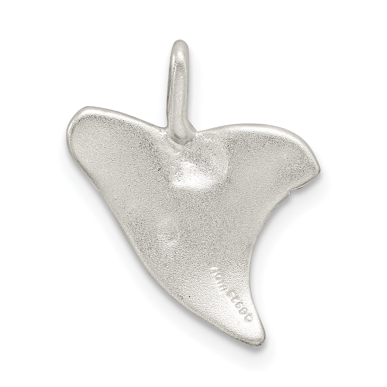 Sterling Silver Men's Diamond-Cut Shark Tooth Pendant Anti-Tarnish Finish