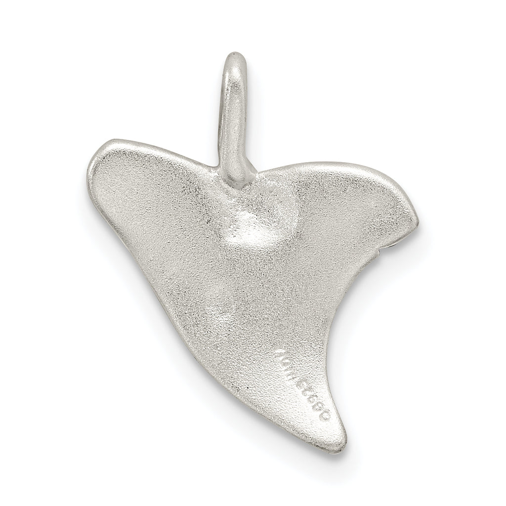 Sterling Silver Men's Diamond-Cut Shark Tooth Pendant Anti-Tarnish Finish
