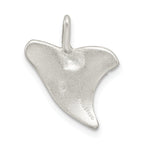 Sterling Silver Men's Diamond-Cut Shark Tooth Pendant Anti-Tarnish Finish