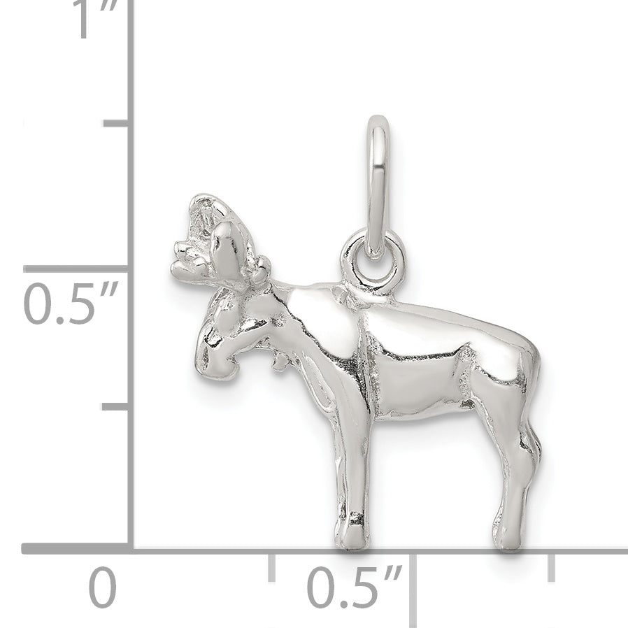 Moose Charm in Sterling Silver