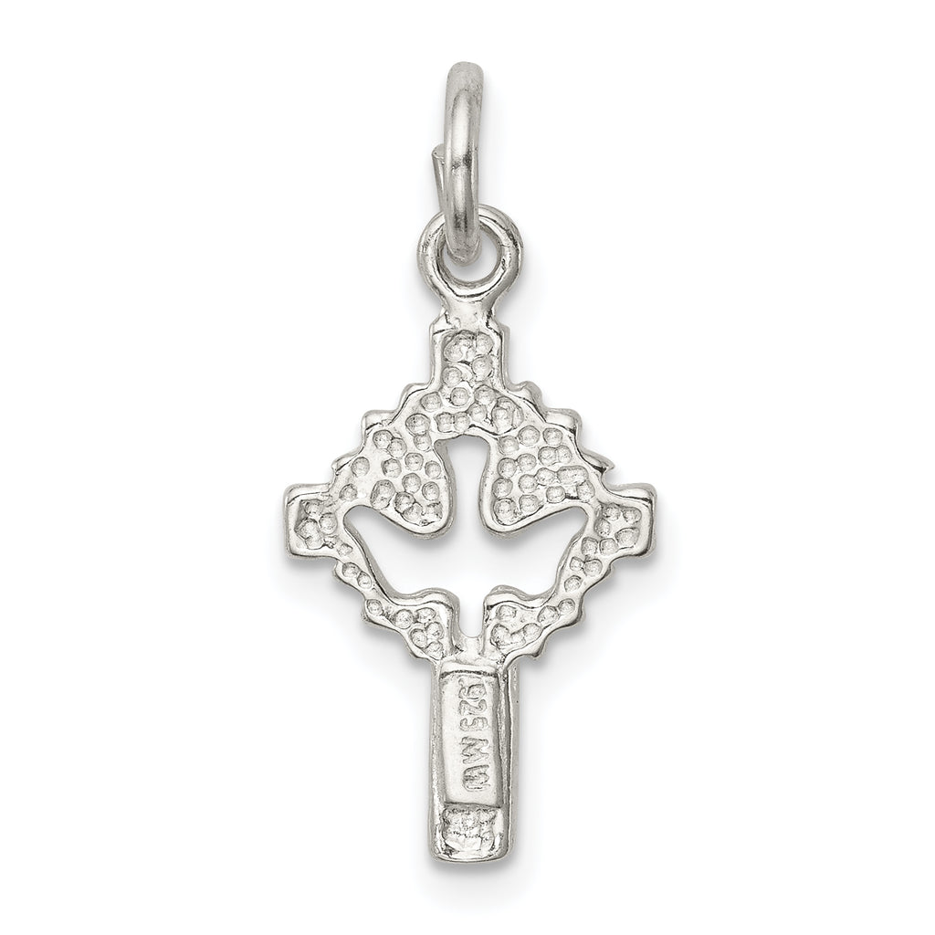 Dove Cross Charm in Sterling Silver