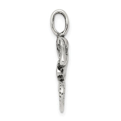 Sterling Silver 925 Antiqued Mermaid Pendant Vintage Inspired Jewelry