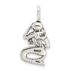Sterling Silver 925 Antiqued Mermaid Pendant Vintage Inspired Jewelry