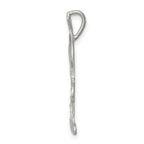 Sterling Silver 925 Palm Tree Pendant with Diamond Cut Polished Finish