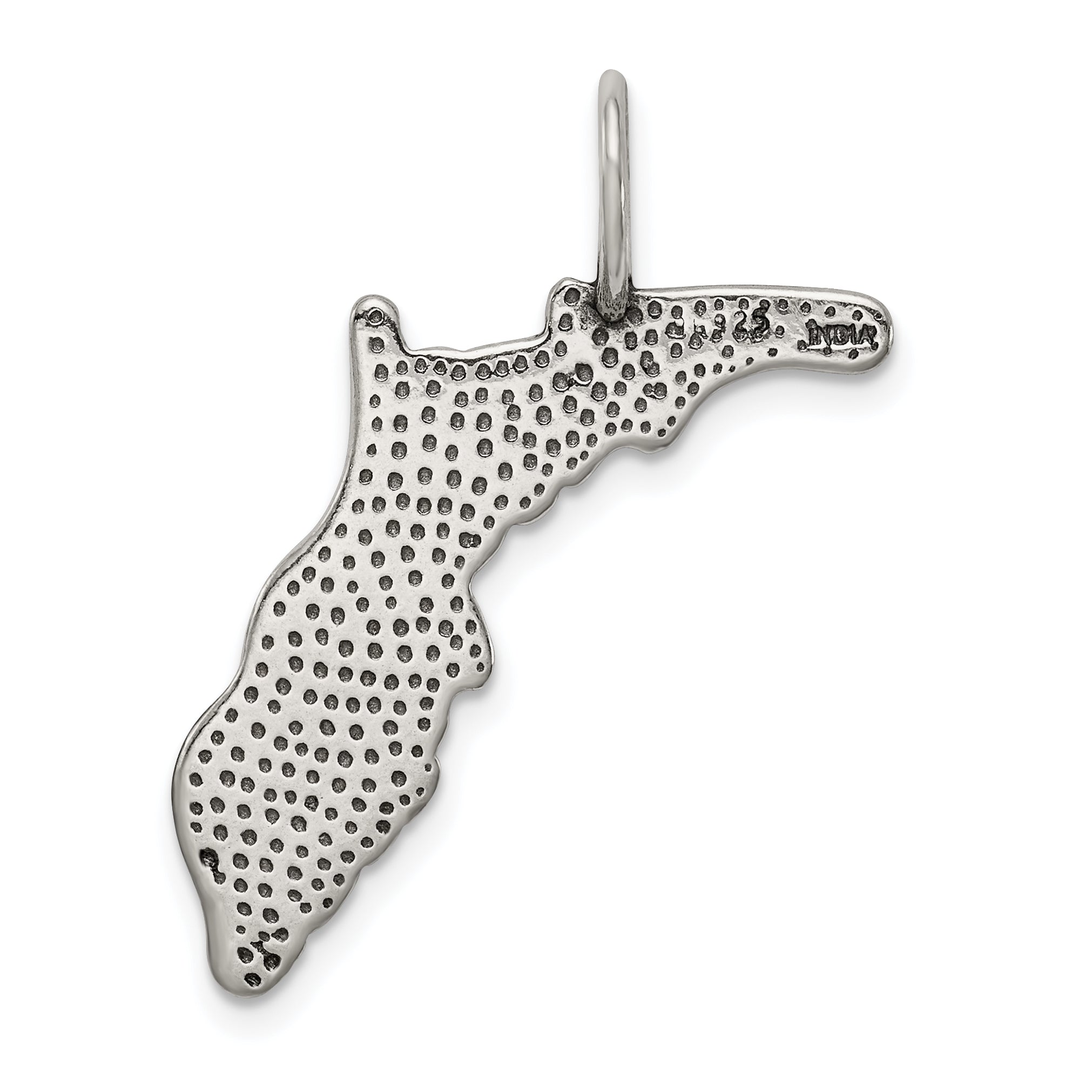 Sterling Silver 925 Antique Florida State Charm MenÃÂ¢Ã¢âÂ¬Ã¢âÂ¢s Pendant