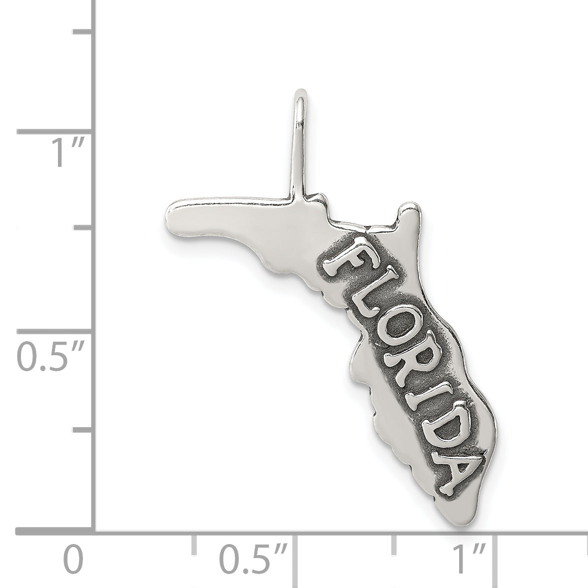 Sterling Silver 925 Antique Florida State Charm MenÃÂ¢Ã¢âÂ¬Ã¢âÂ¢s Pendant