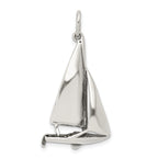 Sterling Silver Antiqued Sailboat Charm