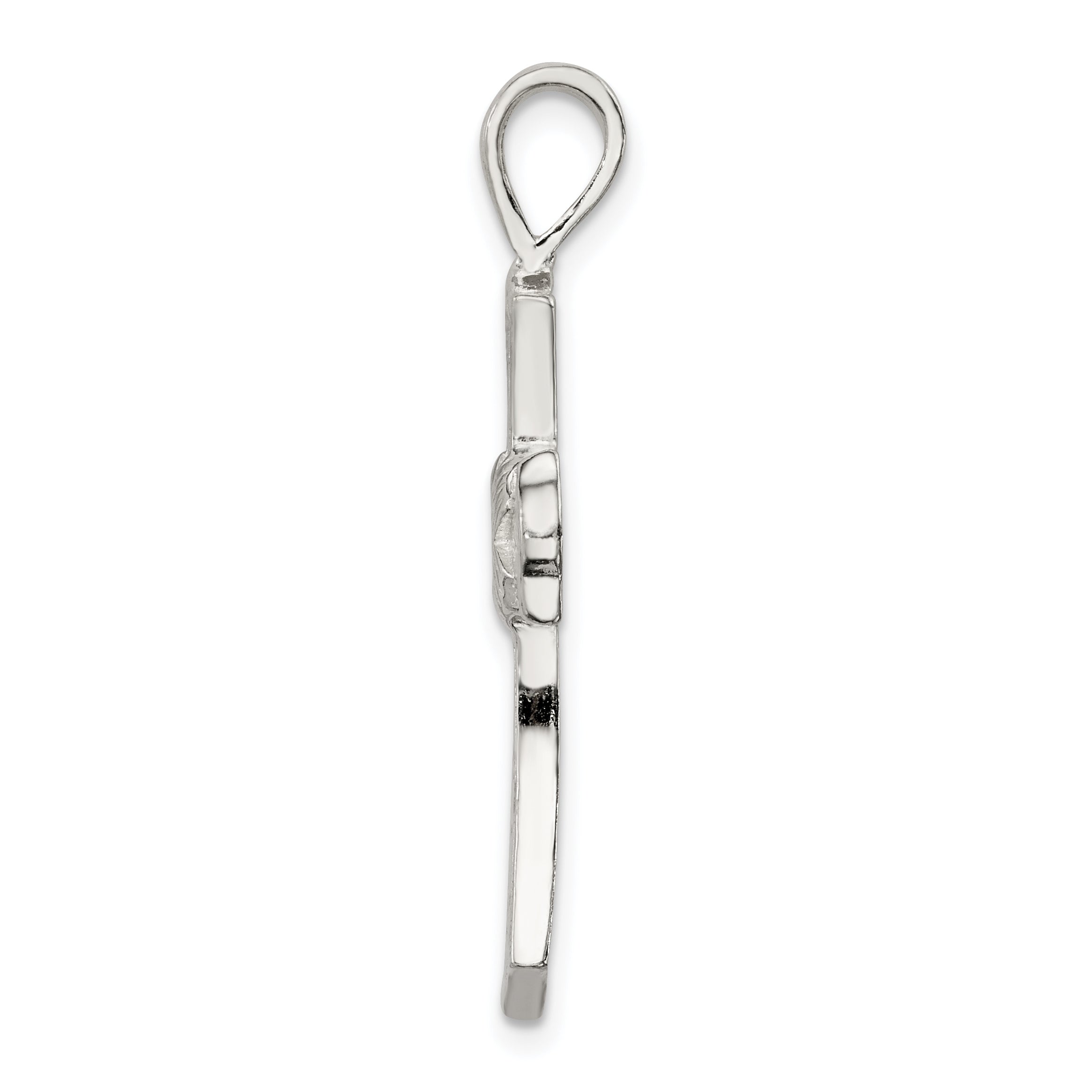 Elegant 925 Sterling Silver Cross Pendant with Polished Anti-Tarnish Finish Secondary image