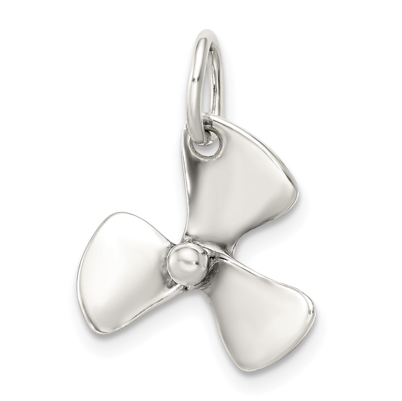 Sterling Silver 925 Polished Boat Propeller Charm for Men