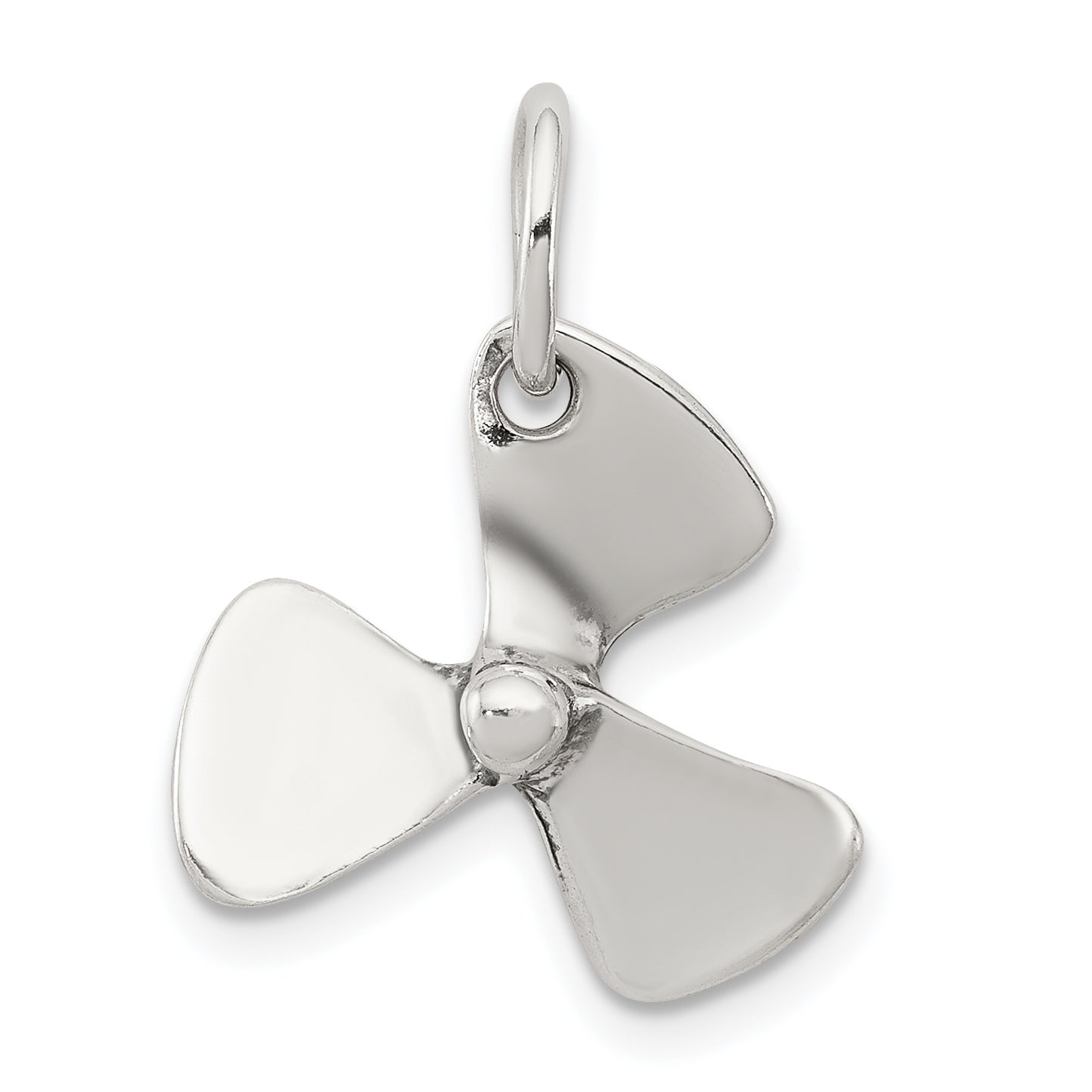 Sterling Silver 3D Antiqued Boat Propeller Charm Main image