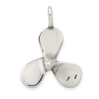 Sterling Silver 925 Men's Boat Propeller Charm Polished Finish
