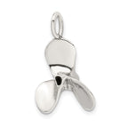 Sterling Silver 925 Men's Boat Propeller Charm Polished Finish
