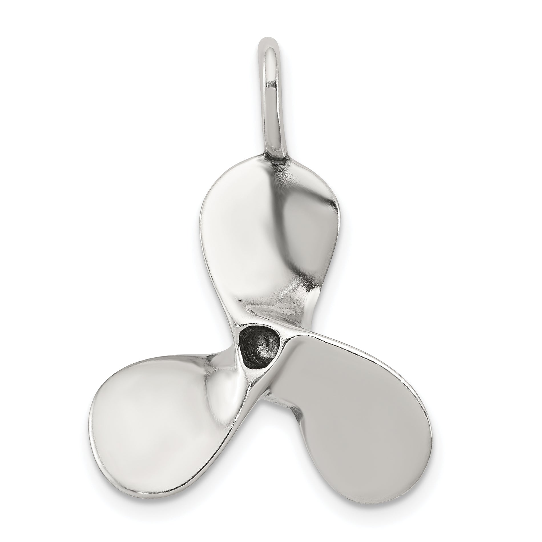 Sterling Silver 3D Antiqued Large Boat Propeller Charm Main image
