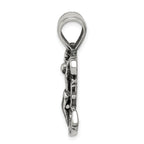 Sterling Silver 925 Antiqued Mariner's Crucifix Pendant Polished Solid