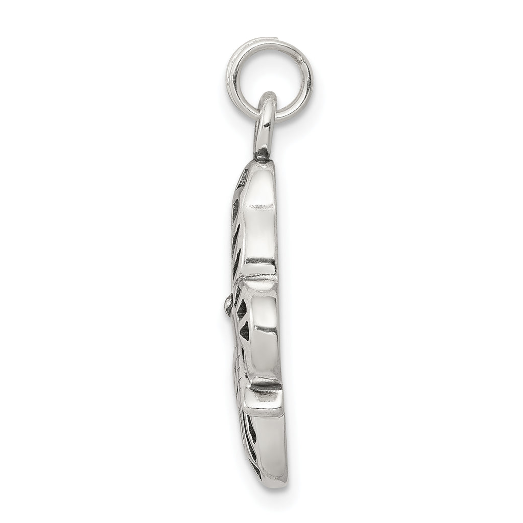 Antique 925 Sterling Silver Butterfly Charm Pendant Vintage Elegance