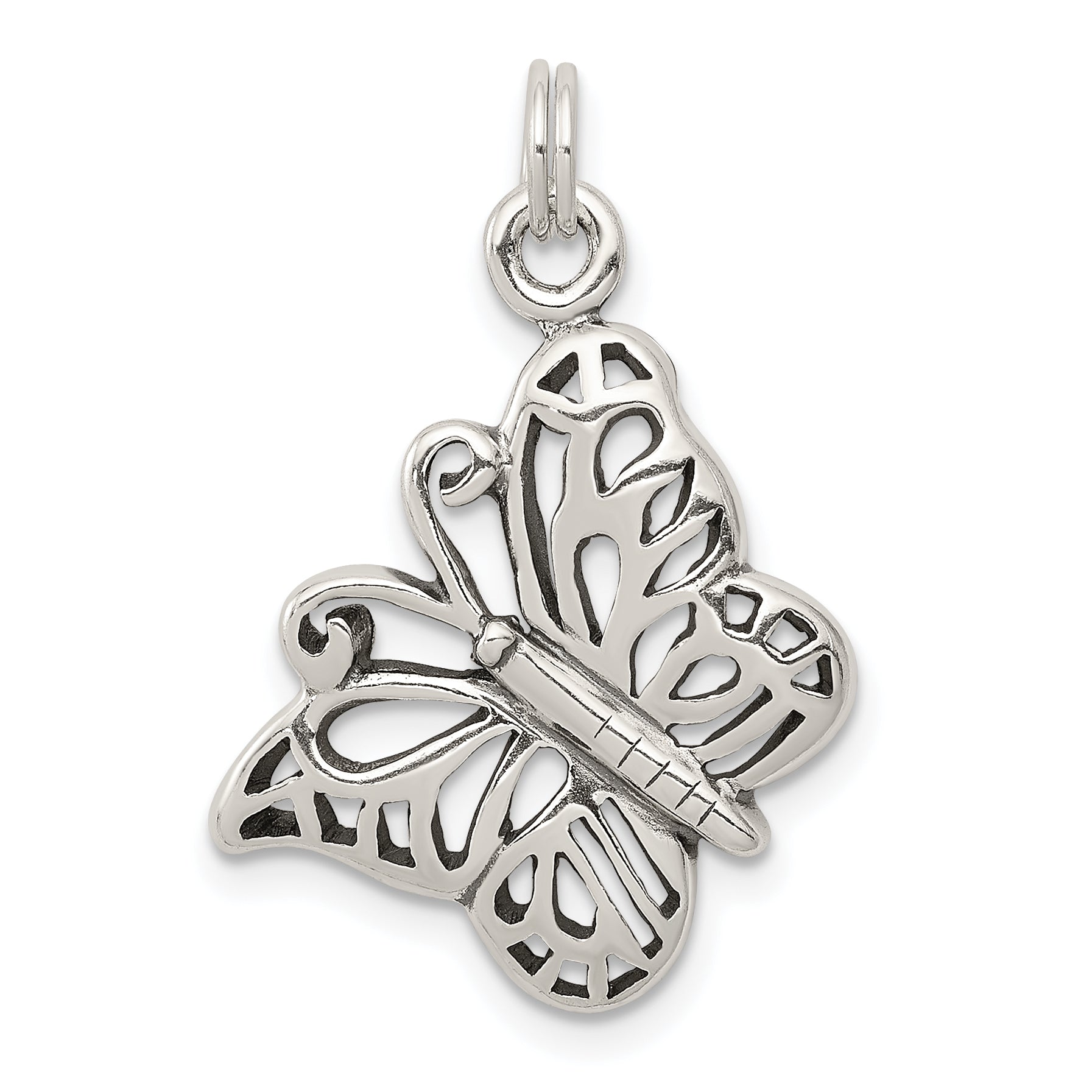 Sterling Silver Antique Butterfly Charm Main image