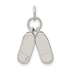 Sterling Silver 925 Baby Shoes Charm with Polished Anti-Tarnish Finish
