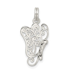 Sterling Silver 925 Butterfly Charm with Anti-Tarnish Hollow Design