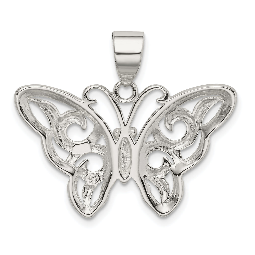 Sterling Silver 925 Butterfly Pendant with Anti-Tarnish Elegant Design