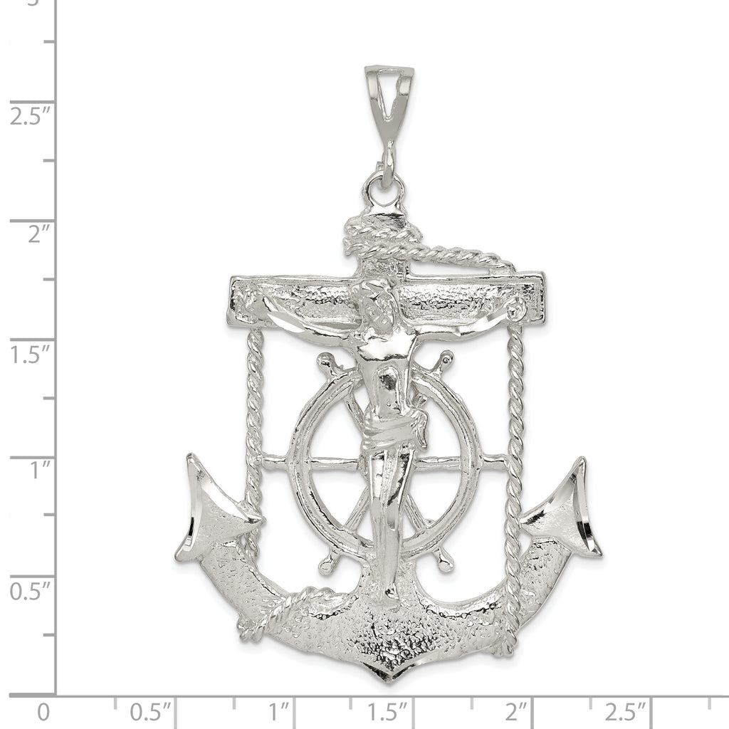 Sterling Silver 925 Mariner Cross Pendant Polished Anti-Tarnish Solid