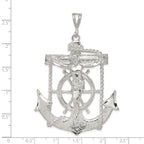 Sterling Silver 925 Mariner Cross Pendant Polished Anti-Tarnish Solid