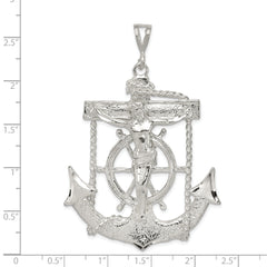 Sterling Silver 925 Mariner Cross Pendant Polished Anti-Tarnish Solid