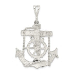 Sterling Silver 925 Mariner Cross Pendant with Polished Finish and Anti-Tarnish Coating