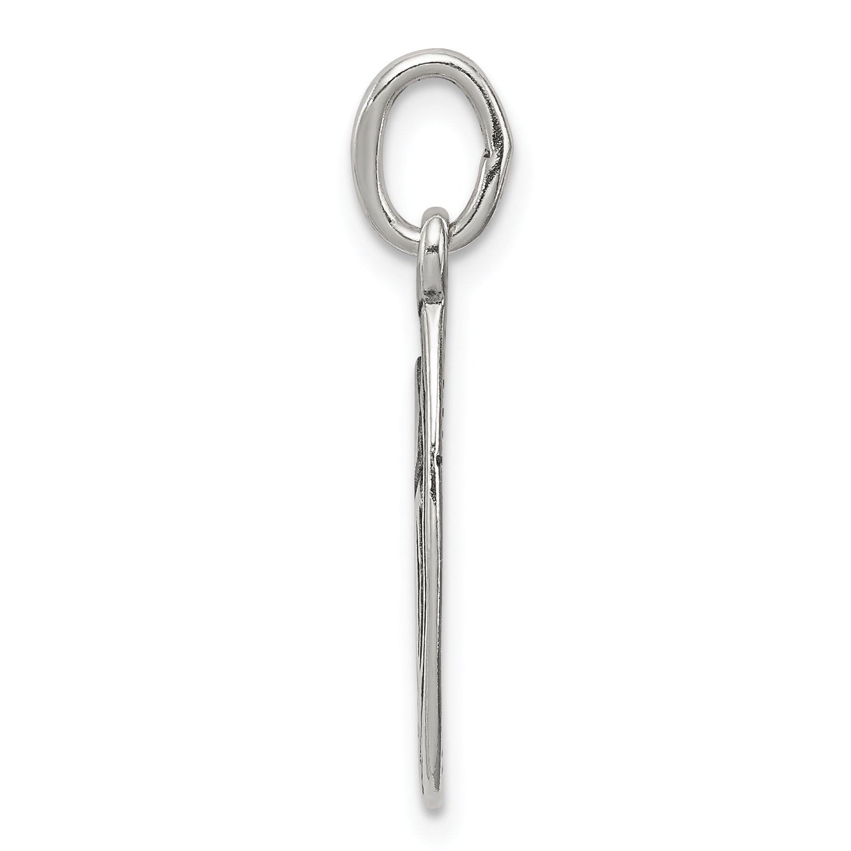 Sterling Silver 925 Crane Charm Pendant in Vintage Oval Design Secondary image