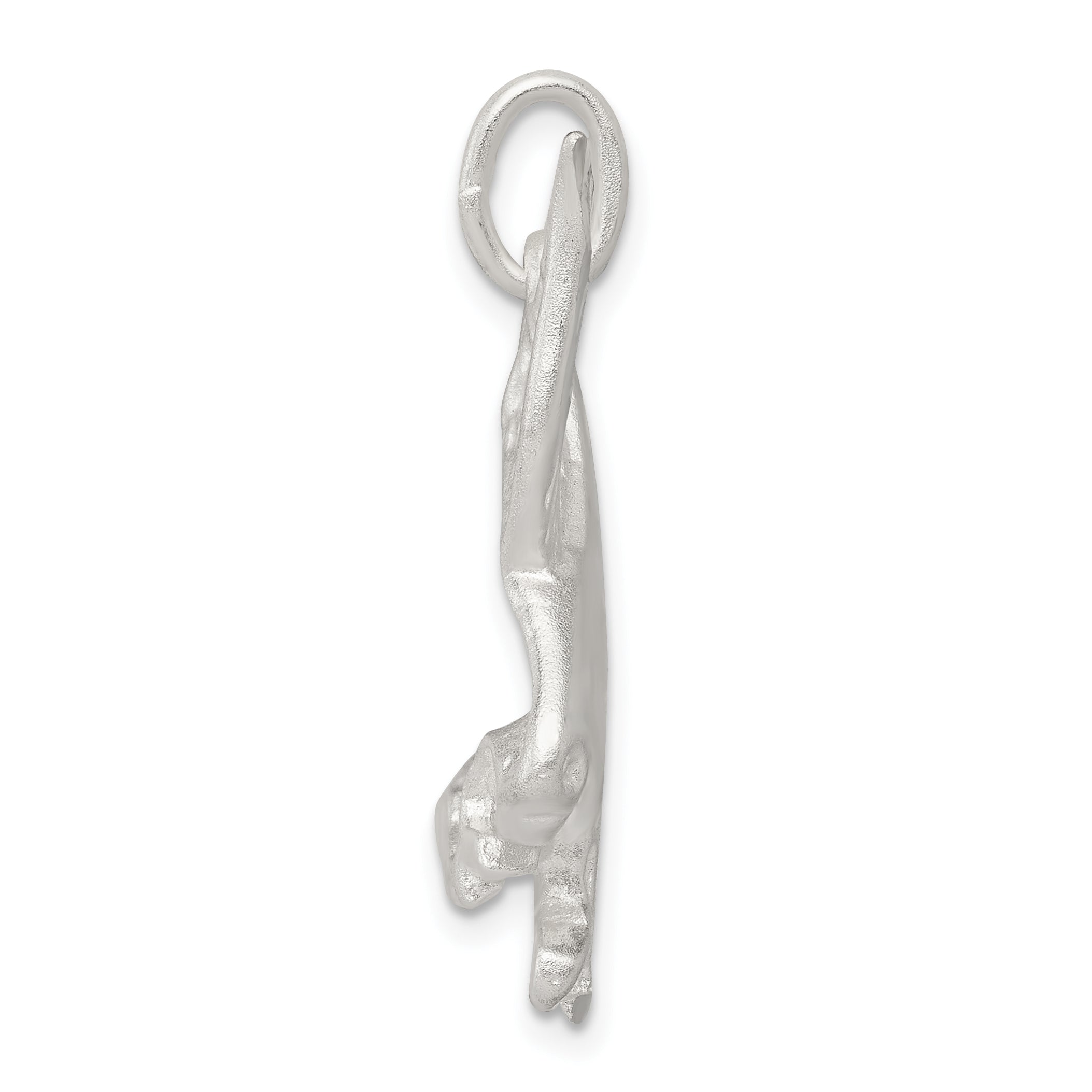 Men's 925 Sterling Silver Eagle Charm with Diamond Cut and Anti-Tarnish Finish