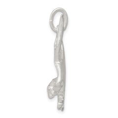 Men's 925 Sterling Silver Eagle Charm with Diamond Cut and Anti-Tarnish Finish