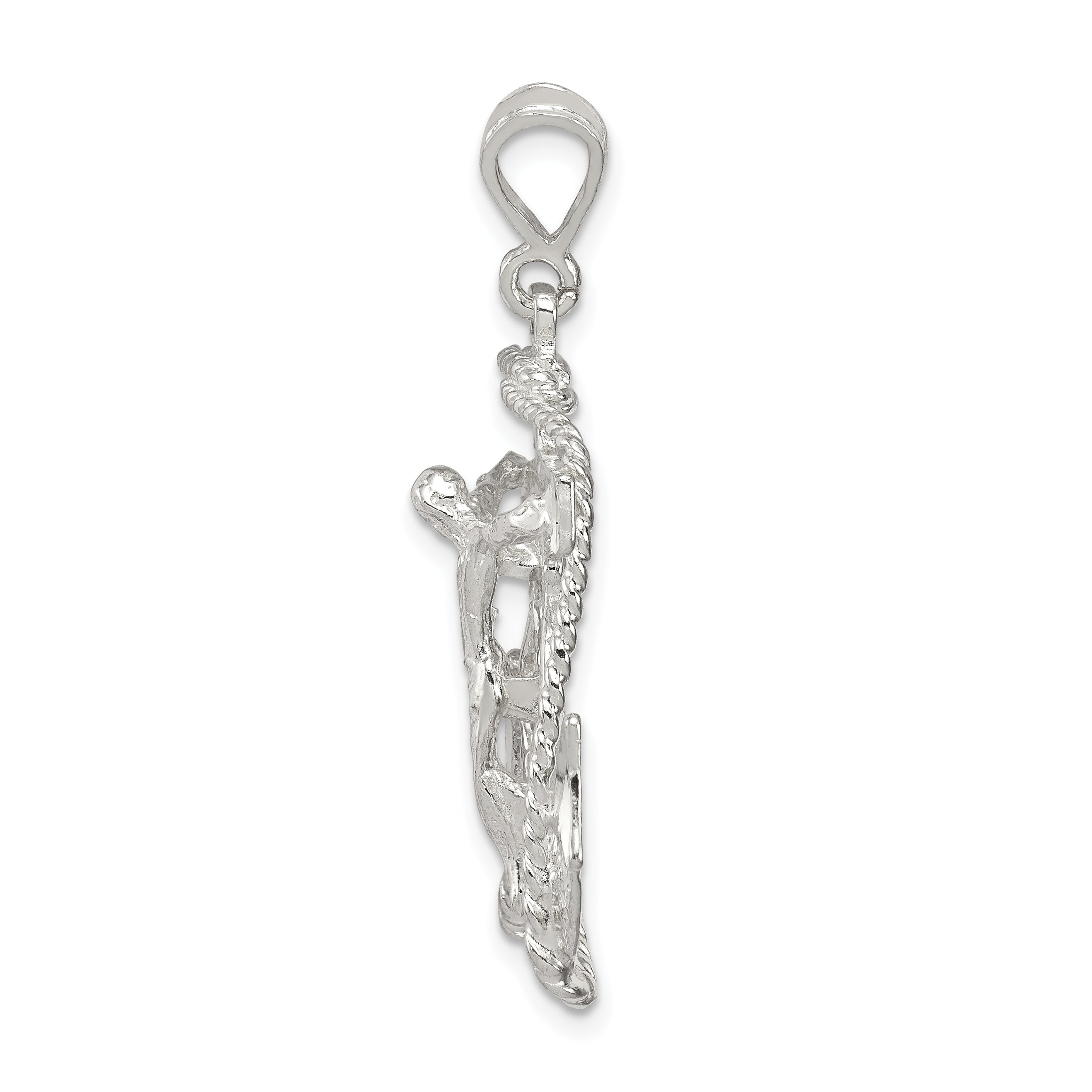 Sophia Jewelers Sterling Silver Mariner Cross Pendant in Polished Finish Secondary image