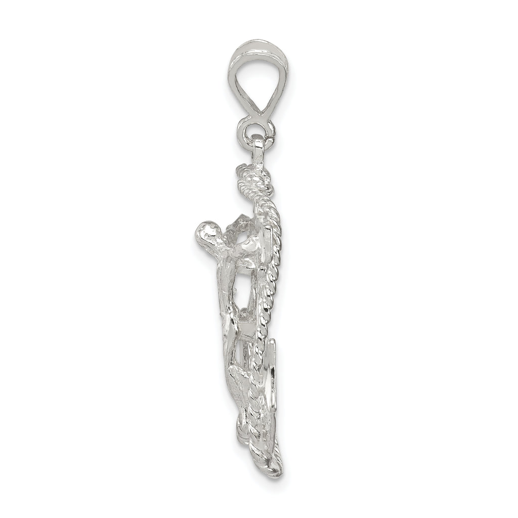 Sophia Jewelers Sterling Silver Mariner Cross Pendant in Polished Finish