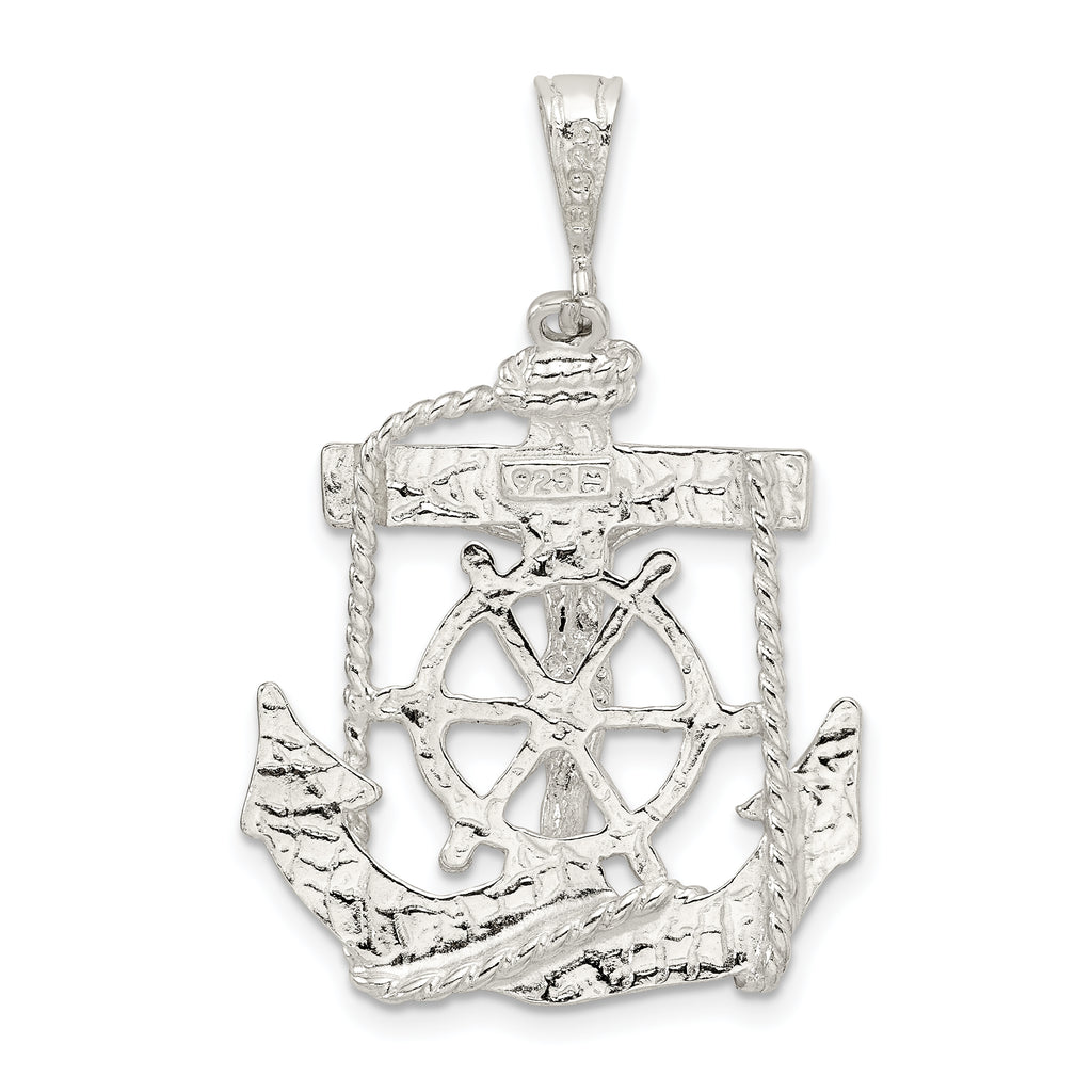 Sophia Jewelers Sterling Silver Mariner Cross Pendant in Polished Finish