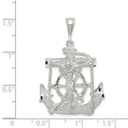 Sophia Jewelers Sterling Silver Mariner Cross Pendant in Polished Finish