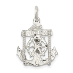 Sterling Silver 925 Mariner Cross Pendant with Polished Anti-Tarnish Finish