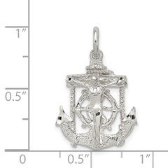 Sterling Silver 925 Mariner Cross Pendant with Polished Anti-Tarnish Finish
