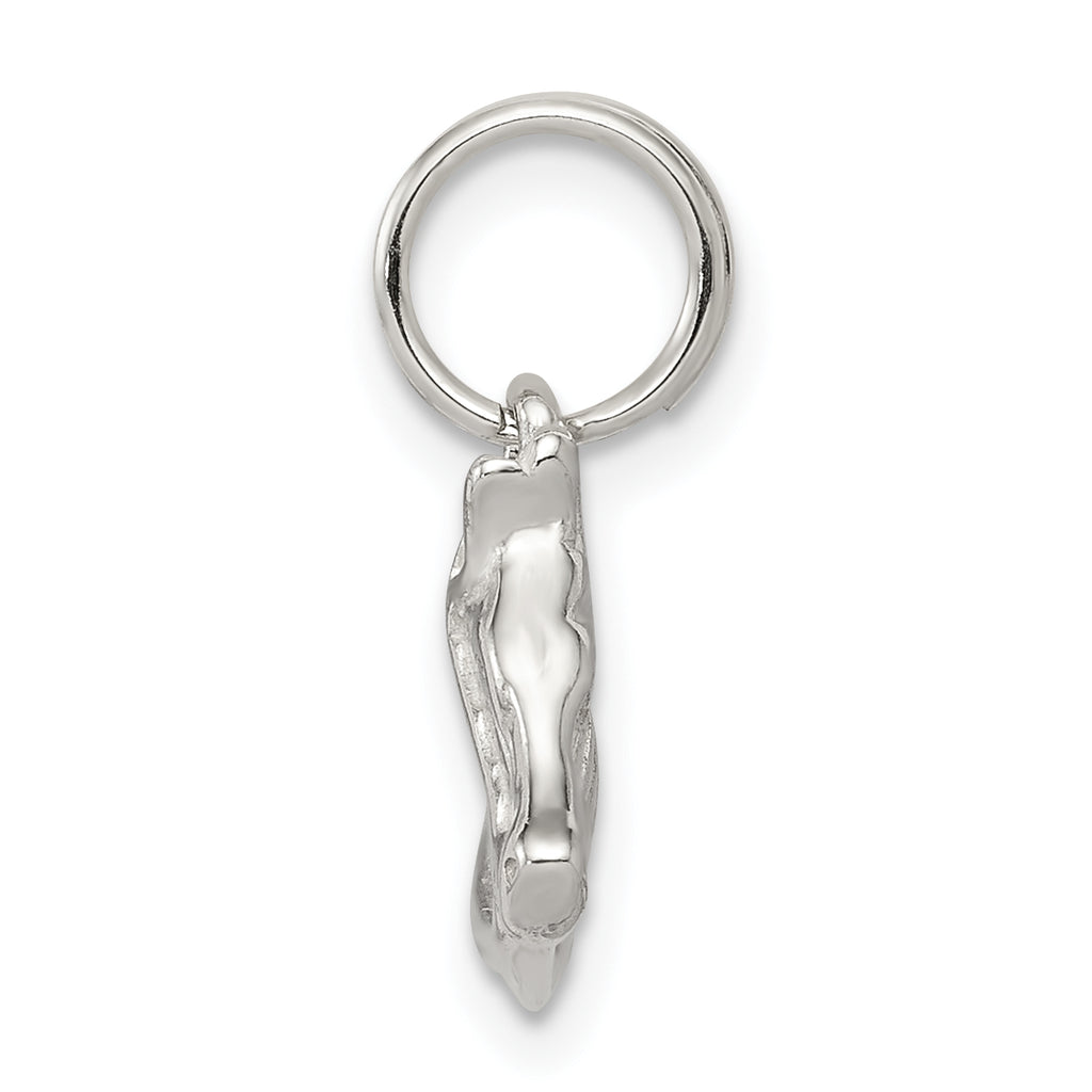 Sterling Silver 925 Horse Head Charm with Bridle Polished Finish