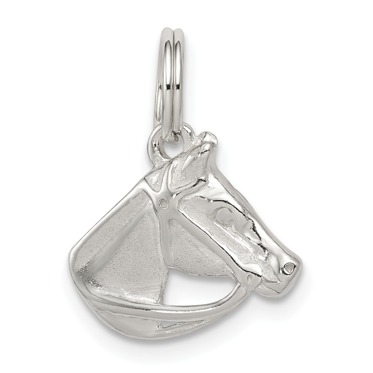 Sterling Silver Horse Head with Bridle Charm Main image