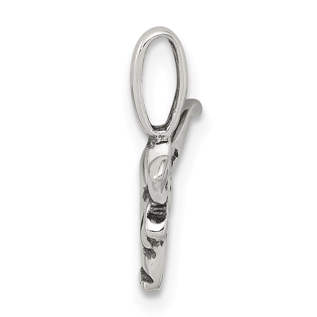 Sophia Jewelers Men's 925 Sterling Silver Bull Pendant with Antiqued Finish