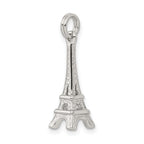 Sophia Jewelers 925 Rhodium-Plated 3D Eiffel Tower Charm Pendant