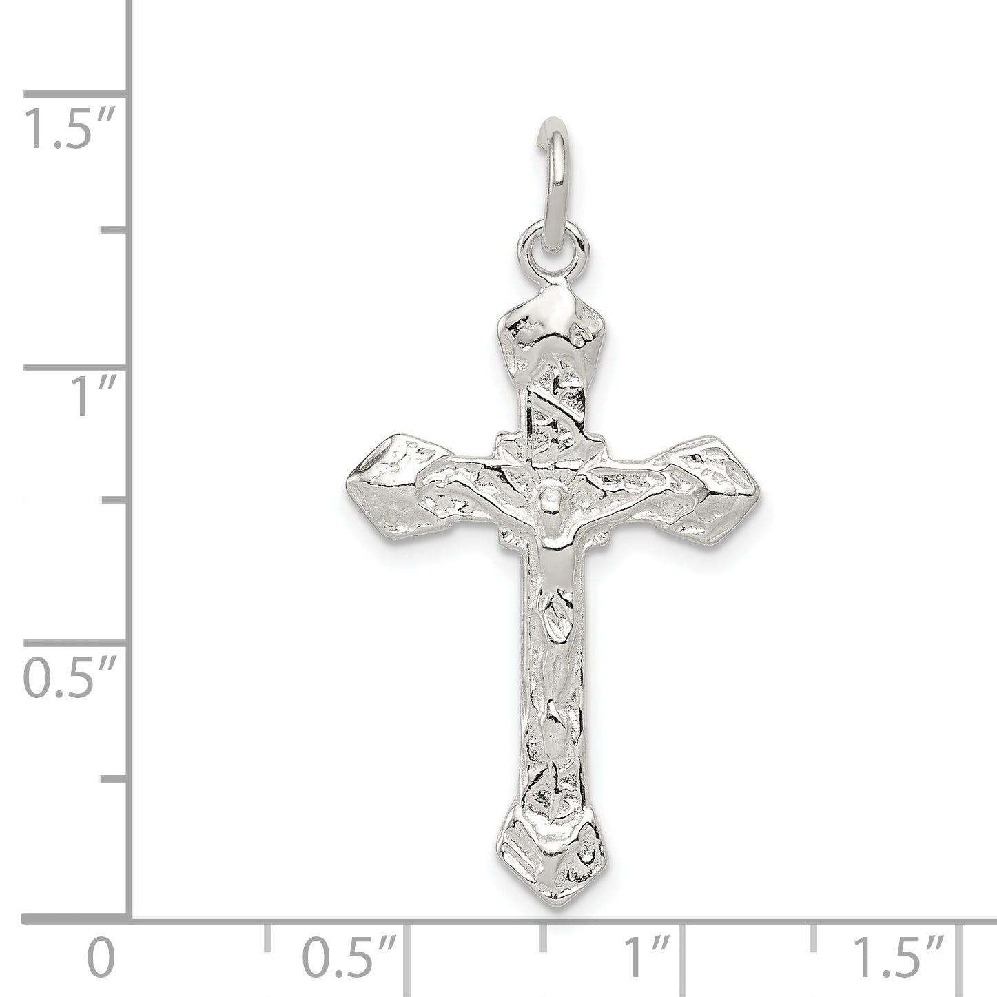 Sophia Jewelers 925 Sterling Silver Crucifix Pendant with Polished Anti-Tarnish Finish