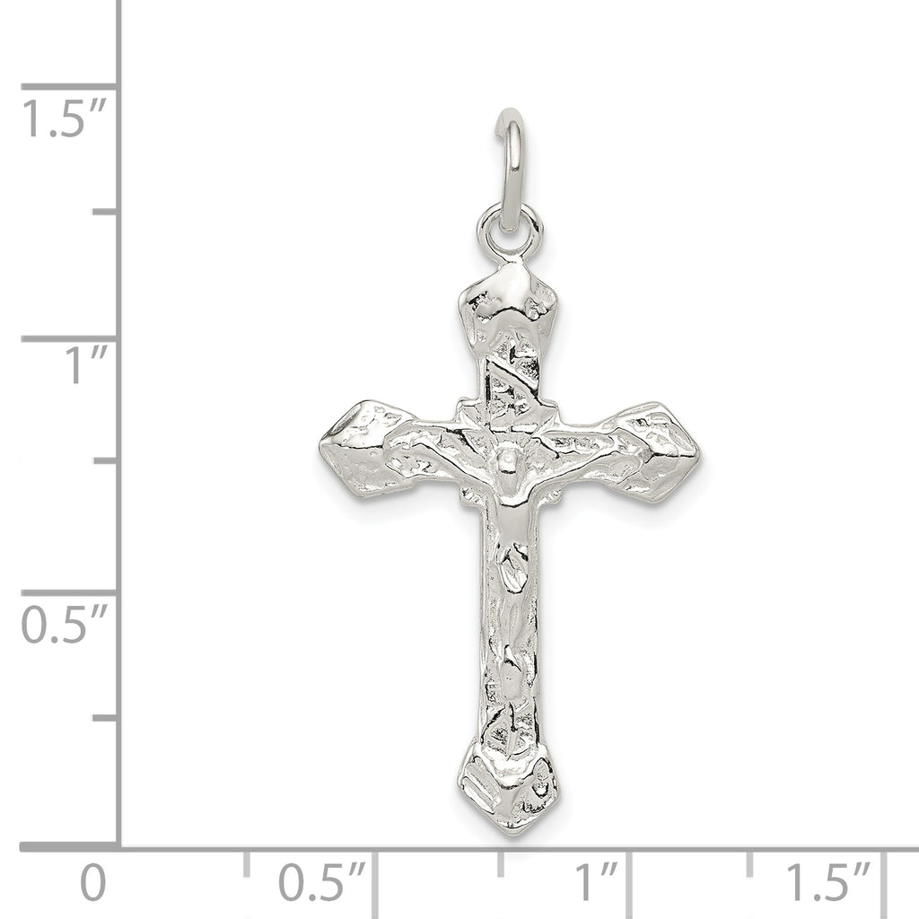 Sophia Jewelers 925 Sterling Silver Crucifix Pendant with Polished Anti-Tarnish Finish