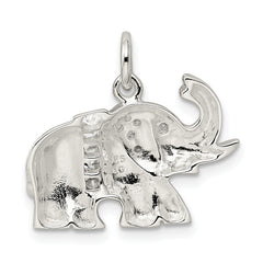 Sophia Jewelers 925 Sterling Silver CZ Elephant Charm, Polished & Elegant Pendant