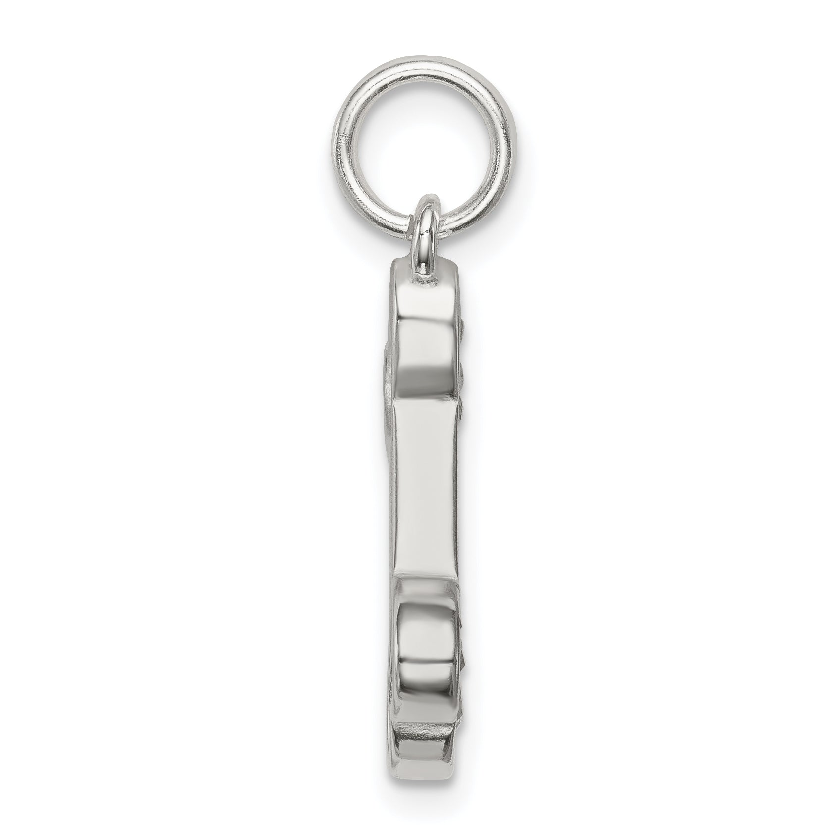 Sterling Silver 925 Dog Bone Charm with Anti-Tarnish Solid Casted Design