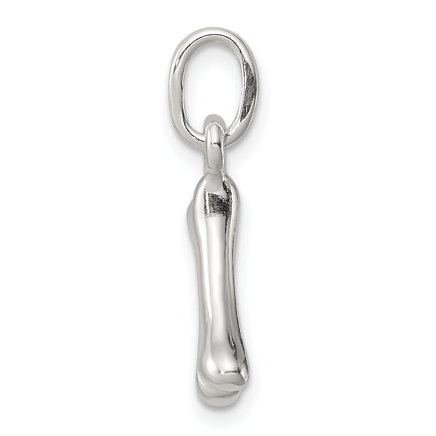 Sterling Silver 925 Polished Bone Charm with Anti-Tarnish Finish Secondary image