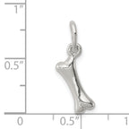 Sterling Silver 925 Polished Bone Charm with Anti-Tarnish Finish