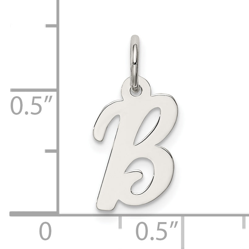 Sophia Jewelers 925 Rhodium-Plated Sterling Silver Initial B Charm